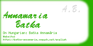 annamaria batka business card